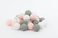 Zestaw lampek Cotton Balls Soft Powder 10 kul