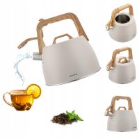 Czajnik KLAUSBERG KB-7917 2,5L Beżowy z gwizdkiem Grubym Dnem indukcja Gaz