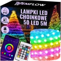 INTELIGENTNE Lampki Choinkowe 50LED SMART FLASH Bluetooth Apka PILOT 5m