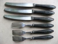 Герлах культовые вилки черный бакелит и ножи для набора красивые фирменные