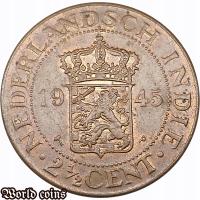 2 1/2 CENTA 1945 HOLENDERSKIE INDIE WSCHODNIE