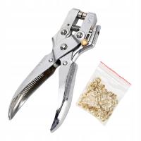 Grommet Eyelet Pliers Tool Kit Belt Hole Punch Tool for Clothes Crafts Belt