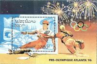 Laos 1995 Znaczki Bl 153 ** sport igrzyska olimpijskie Olimpiada baseball