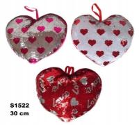 Poduszka Serce cekinowe 30cm MIX / Sun-Day