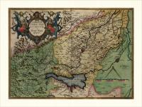 Италия Верона озеро Гарда карта 30X40 1592r. M48