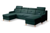 Narożnik FRANCESCO System U 286x165- 2 pojemniki, ruchome zagłówki, rogówka