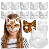 MASKA NA TWARZ KOTA THERIAN COSPLAY DO MALOWANIA DIY KARNAWAŁ PAPIER 10 SZT