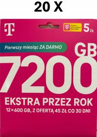 20 x Starter T-Mobile 5 PLN HURT PREPAID 5G