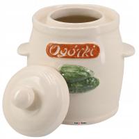 БОЧКА ИЗ КЕРАМОГРАНИТА ГОРШОК ИЗ КЕРАМОГРАНИТА ДЛЯ КВАШЕНИЯ КАПУСТЫ ОГУРЦОВ ГЕРМЕТИЧНЫЙ 3 Л