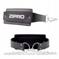 Кожаный пояс для бодибилдинга с цепью - Zipro