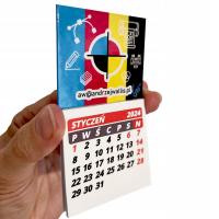 10 szt. - Mini kalendarze 2024 na magnesie z Twoim logo, grafiką, zdjęciem