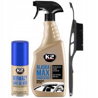 SKROBACZKA DO SZYB + K2 ALASKA GERWAZY ODMRAŻACZ DO SZYB I ZAMKÓW ZESTAW
