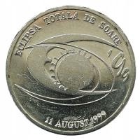 RUMUNIA 500 LEI 1999 ZAĆMIENIE SŁOŃCA OKOŁOMENNICZA