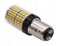 LED P21 / 5w BAY15D двойной белый оранжевый CANBUS