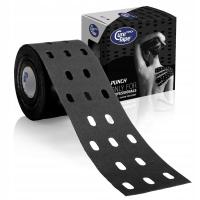 Tasma CureTape PUNCH kinesiology tape tejpy LIMFATYCZNE z otworami CZARNE