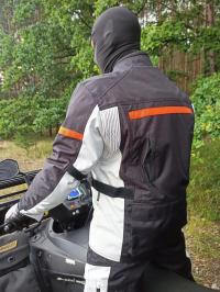 Czarny nowy kombinezon motocyklowy ! Pomarańczowe pasy ! unikatowy wzór 3XL