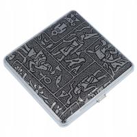 Египетский серебряный портсигар для сигарет, поворотные трубки с резиновыми лентами для карманов