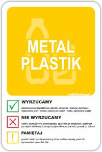 NAKLEJKA na kosz METAL i PLASTIK 30cm INSTUKCJA