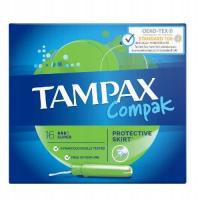 TAMPAX COMPAK SUPER TAMPONY Z APLIKATOREM 16 SZTUK