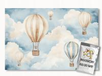 FOTOTAPETA FLIZELINA DZIECI NIEBO CHMURY BALON LOT PODRÓŻ 400x280 + klej