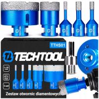 АЛМАЗНАЯ КОЛЬЦЕВАЯ ПИЛА ДЛЯ ПЛИТКИ, НАБОР КОЛЬЦЕВЫХ ОТВЕРСТИЙ 6-68 ММ, АДАПТЕР