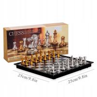 25-25 cm w stylu pudełka Średniowieczne szachy z w