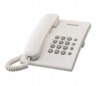 Telefon stacjonarny przewodowy Panasonic KX-TS500 Biały
