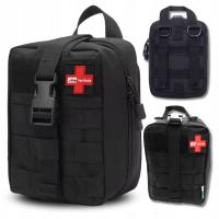 Apteczka taktyczna wojskowa survivalowa zasobnik medyczny zrywana MOLLE BLK