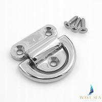 Ucho pokładowe składane M8 kwasoodporne A4 + 3 wkręty montażowe do łodzi