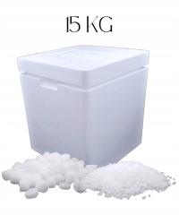 Suchy lód 15 kg 16 mm w thermoboxie