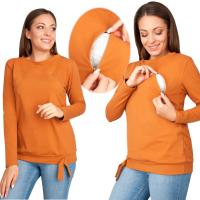 Anda блузка для беременных с длинным рукавом без рисунка хлопок