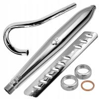 Tłumik Zestaw Wydech Kolanko Osłona Nakrętka Romet Motorynka Pony