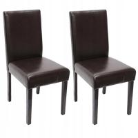 Zestaw 2 krzeseł do jadalni z imitacji skóry Littau