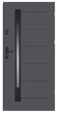 Наружная дверь Nordland черная толстая теплая 1, 2wm2k 70 мм, от руки, 90 P