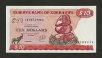ZIMBABWE 10 Dollars 1994 P-3e UNC