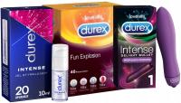 DUREX набор MIX Fun Explosion презервативы гель интенсивный вибратор Delight