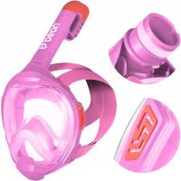 ДЕТСКАЯ МАСКА ДЛЯ ПОДВОДНОГО ПЛАВАНИЯ С ПОЛНЫМ ЛИЦОМ ДЛЯ ПЛАВАНИЯ SKORKELING PINK