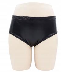 Эротическое белье черные трусики с пенисом фаллоимитатор винил сдержанный латекс