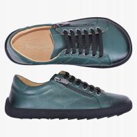 BUTY DAMSKIE BAREFOOT SKÓRZANE MINIMALISTYCZNE SZEROKIE ZIELONE KAMPOL