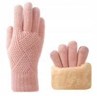 RĘKAWICZKI DAMSKIE Alessio dotykowe do telefonu ciepłe ZIMOWE FUTERKO S/M