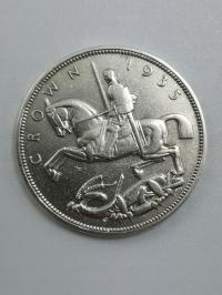 Wielka Brytania 1 korona 1935 srebro Jerzy V p. A137