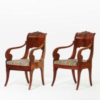 Пара кресел XIX века, Бидермейер Варшава-Вильнюс около 1830 г.