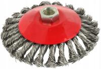 Szczotka druciana boczna 125mm drut skręcany M14 do szlifierki Geko