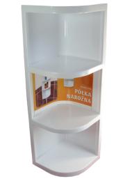 SZAFKA REGAŁ PÓŁKA ŁAZIENKOWA PRYSZNICOWA ROGOWA 3 PIĘTROWA DO ROGU NAROŻNA