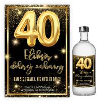 Naklejki na Butelki na 40 Urodziny Eliksir dobrej zabawy - 10 sztuk NAK_91