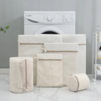 6 pcs/set White Laundry Bags Beige Honeycomb Mesh Wash Bag Set Dirty