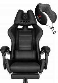 Офисное игровое кресло Hell'S Chair HC - 1039 Black с подставкой для ног