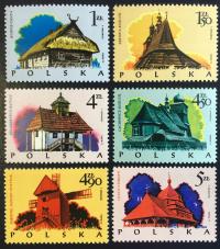 Fi 2154-2159 ** 1974 Polskie budownictwo drewniane