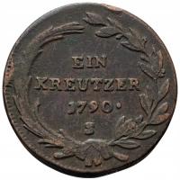 45296. Austria - 1 krajcar - 1790r. (7,48g/24mm)