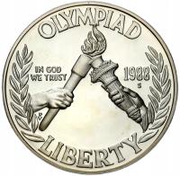 USA. 1 dolar 1988, XXIV Letnie Igrzyska Olimpijskie, Seul 1988 – SREBRO